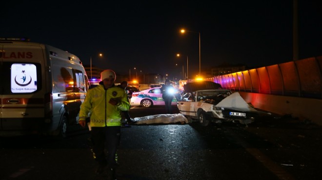İzmir de korkunç kaza: 1 ölü, 2 yaralı!
