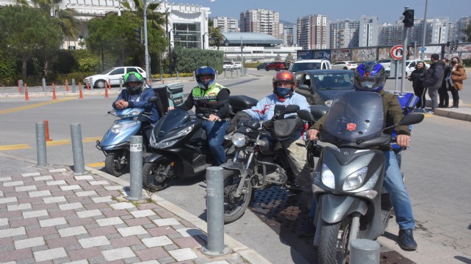 İzmir de motorlu kuryelerden  ikinci sınıf muamele  isyanı!