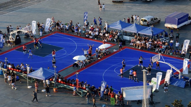 İzmir de nefes kesen 3x3 Streetball turnuvası