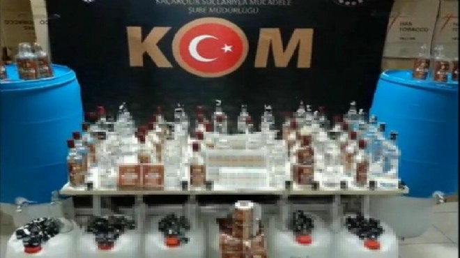 İzmir de  ölüm içkisi  depolarına baskın!