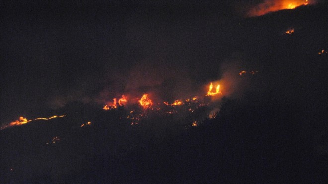 İzmir de orman yangını: 3 hektarlık alan yandı