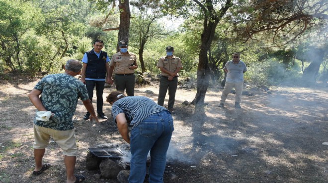 İzmir de orman yangınlarının ardından  mangal  denetimi