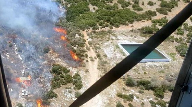 İzmir de ormanlık alanda korkutan yangın!
