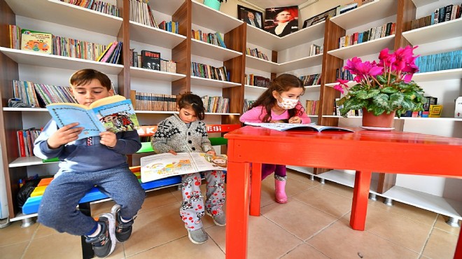 İzmir de örnek proje: Muhtarlık ofisleri mini kütüphaneye dönüştürüldü