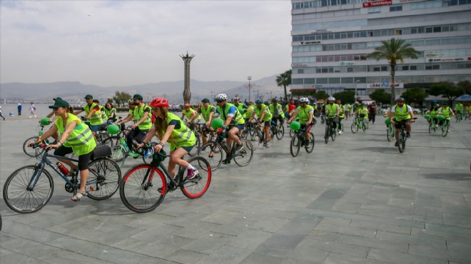 İzmir de pedallar bağımlılıkla mücadelede farkındalık için çevrildi