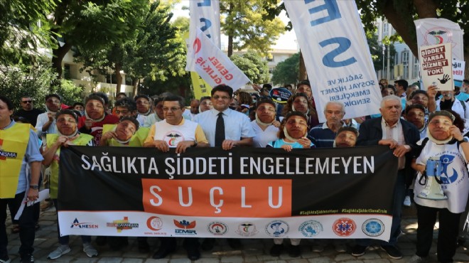 İzmir de sağlıkçılardan darp maskeli şiddet isyanı!