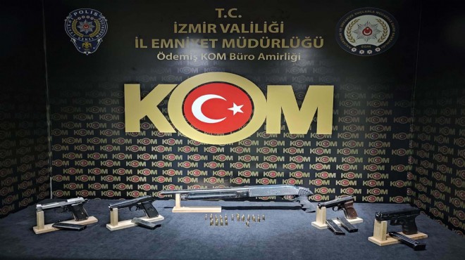 İzmir de silah kaçakçılarına baskın!