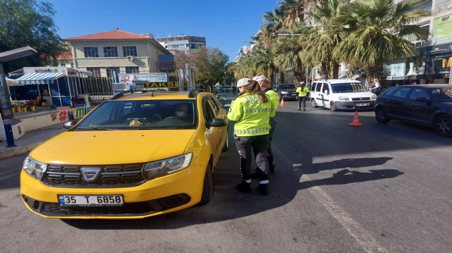 İzmir de sivil polisler yolcu gibi taksilere binip, 18 şoföre ceza kesti