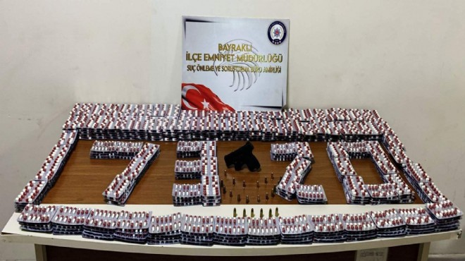 İzmir de uyuşturucu baskını: 6 binden fazla hap!