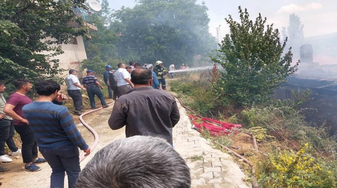İzmir de yangın kabusu: Ev kül oldu!