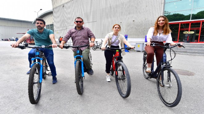 İzmir de yeni trend bisiklet!