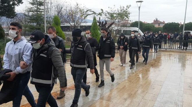 İzmir deki  Tırpan  operasyonunda 11 tutuklama!