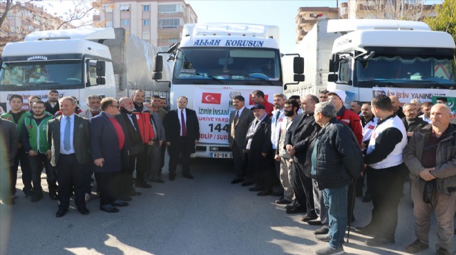 İzmir den İdlib e 4 tır insani yardım