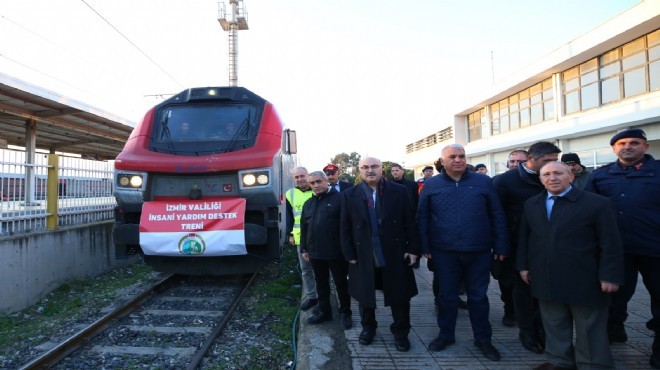 İzmir den afet bölgesine yardım sürüyor: 29 vagon yola çıktı