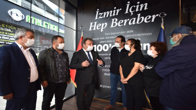 İzmir için hep beraber: Başkan İduğ 100 anahtarı afetzedelere teslim etti