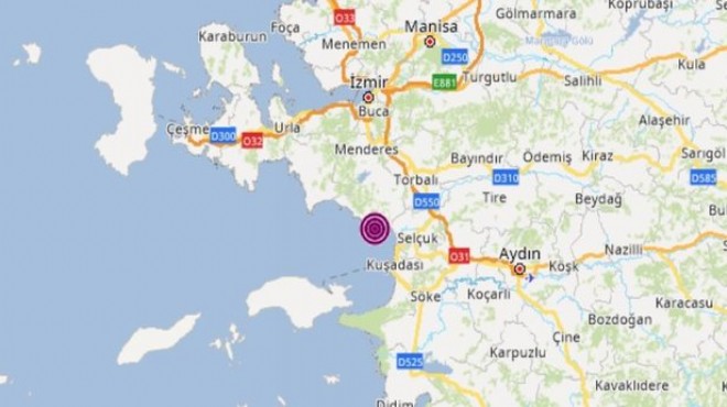İzmir in Menderes ilçesi açıklarında korkutan deprem!