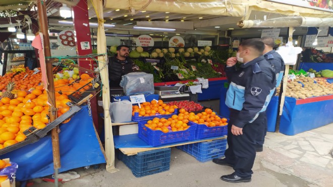 İzmir pazarlarında koronavirüs önlemleri