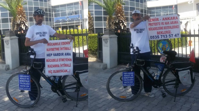 İzmir’de işten çıkarılan işçinin adalet arayışı: Bisikletiyle Kılıçdaroğlu’na gidiyor!