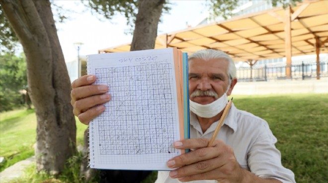 İzmirli gazeteci kalem ve silgi kullanarak 23 yıldır bulmaca hazırlıyor