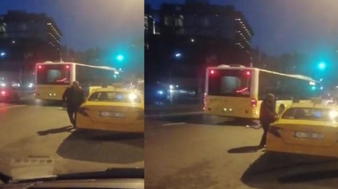 Kadın yolcuyu otobüsün altına iten taksici serbest!