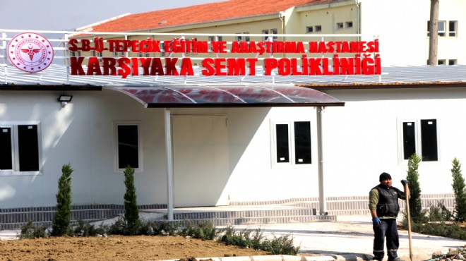 Karşıyaka Devlet Hastanesi nde prefabrik dönem, CHP li Bakan dan  konfetili  tepki!