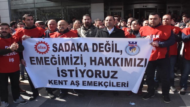 Karşıyaka da belediye işçilerinden maaş isyanı!