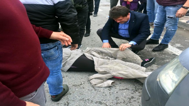 Kazada yaralanan kadına ilk müdahale AK Partili adaydan!
