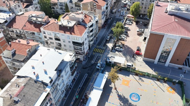Konak'ta beş okulun kullandığı sokağa güvenli dokunuş