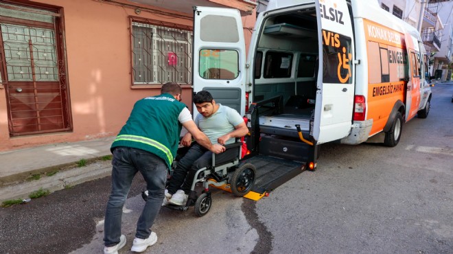 Konak'ta engelleri kaldıran servis!