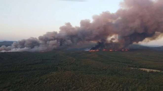 Marmaris te orman yangını: Havadan karadan müdahale