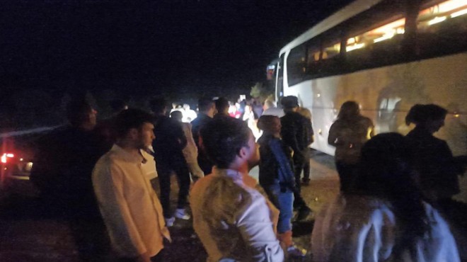 Memleket Partisi otobüsü İzmir e dönüş yolunda kaza yaptı!