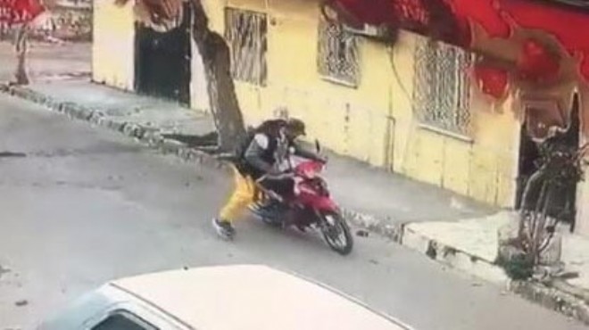 Motosiklet hırsızı kameraya takıldı!