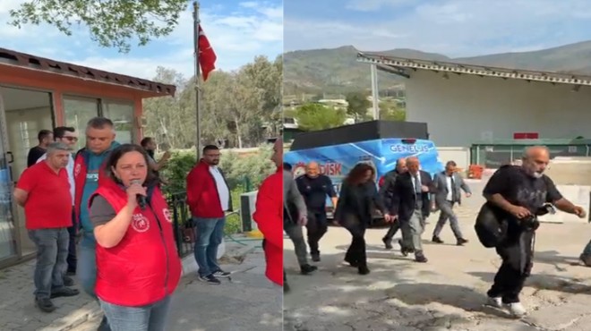 Müdürlük ziyaretinde eylem şoku: İşçiler Başkan Ünsal'ın peşini bırakmıyor!