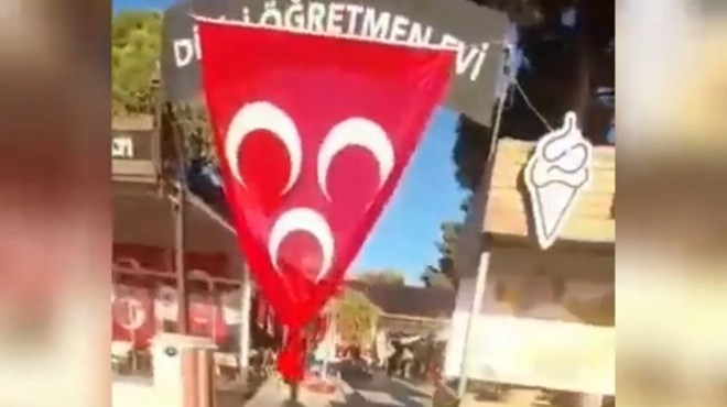 Öğretmenevine MHP bayrağı krizi: CHP den sert tepki!