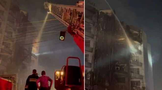Otelde korkutan yangın: 40 kişi çatıda mahsur kaldı