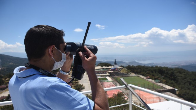 Pilot bölge İzmir de orman yangınları için termal kameralı gözlem