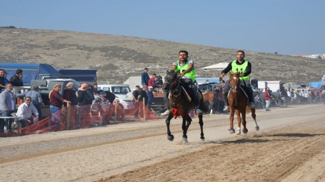 Rahvan atlar Menemen’de yarıştı!