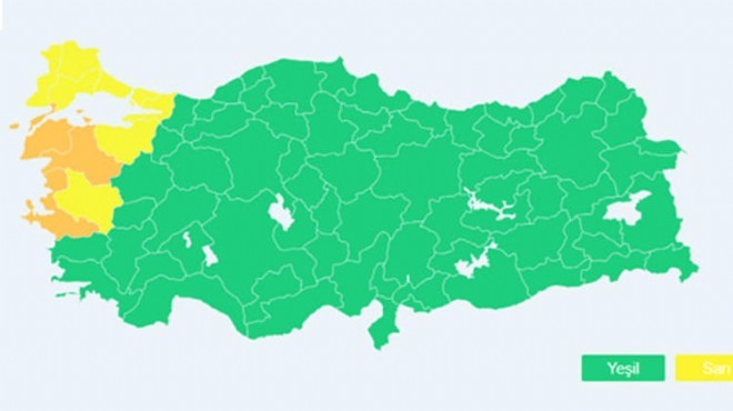 Renk kodlu uyarı devrede: İzmir için turuncu alarm!