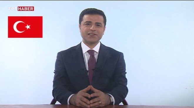 Seçim tarihinde bir ilk: Demirtaş TRT de konuştu!