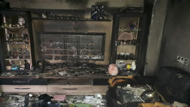 Korkutan yangın: Ev kül oldu
