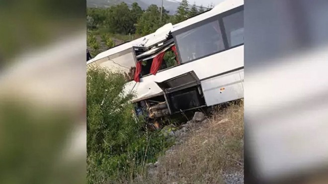 Tur otobüsü şarampole devrildi: Çok sayıda yaralı var!