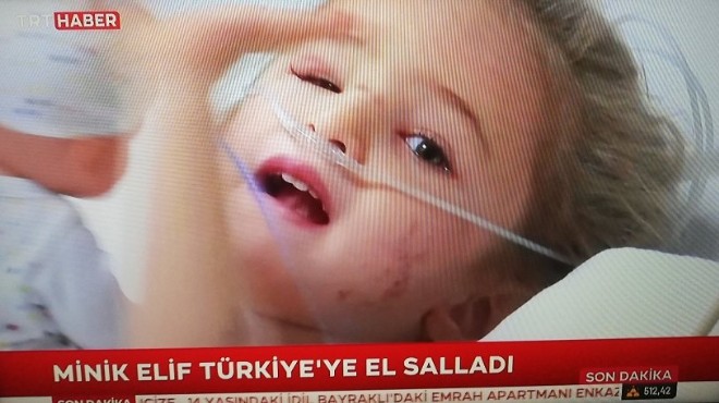 Türkiye yi ağlatan 3 yaşındaki Elif Perinçek in hastaneden ilk görüntüsü