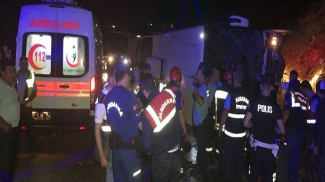 Yolcu otobüsü devrildi: 3 ölü, 47 yaralı