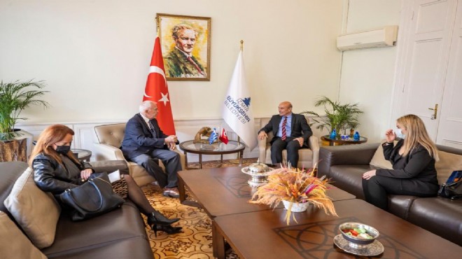 Yunan Büyükelçi den Başkan Soyer’e veda ziyareti