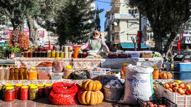 Buca’da köylüden halka satış pazarı