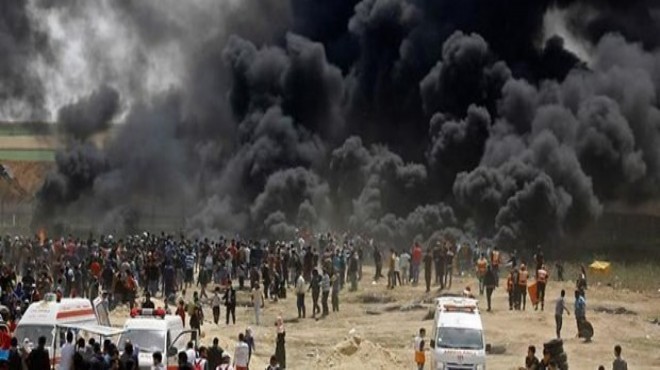 'Büyük Dönüş Yürüyüşü'ne saldırı: 112 yaralı