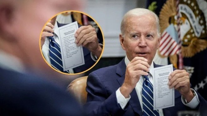 ABD Başkanı Biden 'talimat listesi'yle yakalandı!