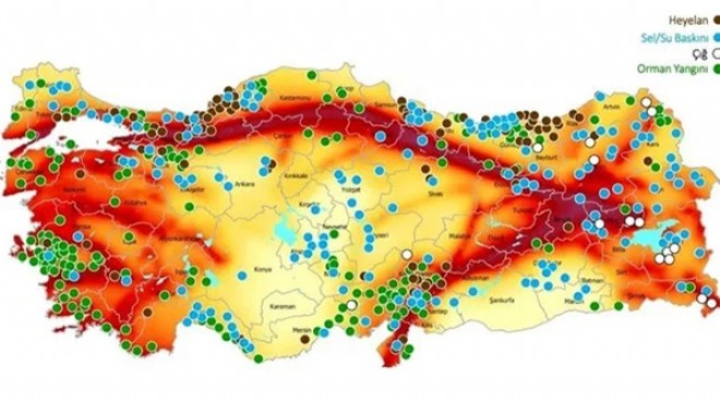 AFAD Türkiye nin  afet risk haritası nı çıkardı!