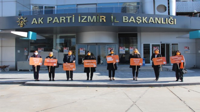 AK Kadınlar'dan şiddete karşı turuncu çizgi!