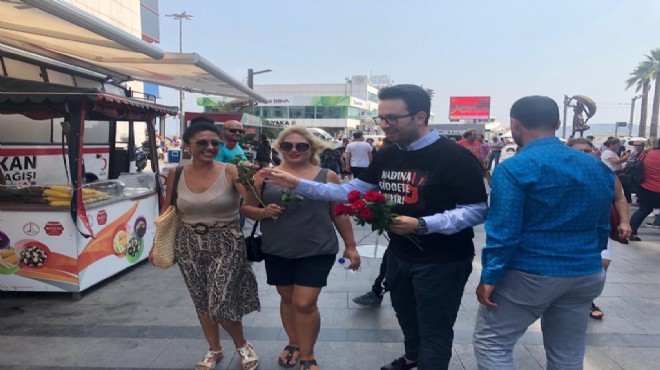 AK Parti Karşıyaka'dan 'kadına şiddet' protestosu